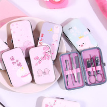 Teenage Girl Cartoon Student Nail Clippers 7 Pieces Suit Nail Clippers Seven Pieces Beauty Nail Beauty Tools Suit Nail Clippers
