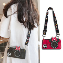 iphone12 mobile phone shell new wave cards apply Apple 13promax obliquely satchel zero wallet mini silicone anti-fall