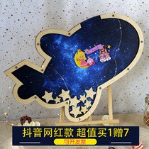 Airplane signature board book sign-in frame Tree Table book wedding ceremony birthday annual meeting business layout love wood chip creativity