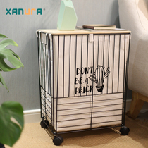 Xianleisurely ins Nordic wrought clothes basket household extra-large dirty clothes laundry basket storage basket with waterproof cover