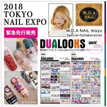(Spot) Japanese sha-nail pro half-transparent DUALOOKS Mr mayu stickers abstract pie ins Wind
