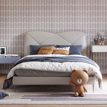 Childrens bed boy single bed 1 5 meters modern soft bag backrest childrens bed teenagers children furniture 1 2 meters bed