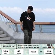 WHOSETRAP new fashion brand national tide youth American youth casual street multi-bag can be tied foot tooling trousers