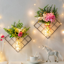 Milk tea shop simulation flower wall decoration Living room wall wall dormitory beauty shop wall decoration ins wall hanging decoration