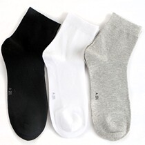 Socks mens mid-tube socks Spring and summer mens socks Solid color cotton breathable sweat sports socks Four seasons mid-tube business cotton socks mens