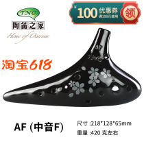 Taiwan TNG 12 hole medium tone F tuning AF Tonghua Ceramic Flute millennium style and tapa - American area