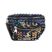 Versace Versace Jeans Couture women fabric printed rivet running bag 300154
