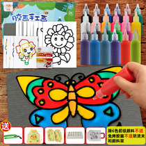 Kids Glue Free Painting DIY Handmade Roasting Paint Graffiti Painting Girls Boys Toy Set