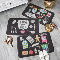 ins Nordic Cartoon floor mat kitchen floor Mat Rub the door Entrance Doormat to the doormat pvc silk Circle mat