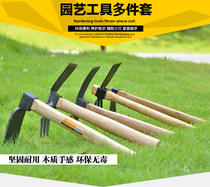 Garden Gardening Tool Flowers Hoe Outdoor foreign Minister Hoe Agricultural Fishing Weeding Hoe Grass Planting short wooden handle Farmers with small hoe