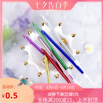 Birthday Candle Electroplated Slender Wedding Party Happy Birthday Pearlescent Gold Silver Long pole Pencil Candle