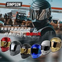 SIMPSON SIMPSON Outlaws Undoing Helmet Ghost Samurai Helmet Motorcycle Retro Harley All Wind Gang