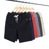 Solid color shorts mens summer 5-point casual pants mens pants casual beach pants mens sports five-point pants tide