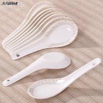10 - packed gold spoon household with creative minimal long handle dining spoon ceramic spoon tablespoon restaurant