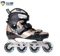 Eight wheels dancing flying eagle roll Fu children carbon fiber flat shoes roller skates custom DIY pink big three wheels