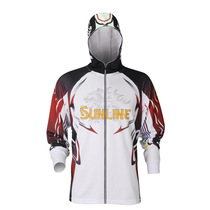 2021 Spring Summer New sunline sangase fishing sunscreen hooded long sleeve shirt breathable quick-drying outdoor men