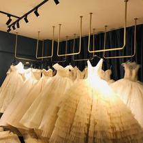 Golden Wedding Dresses Shelf Wall Wedding hanging Hangers Hanging Movie Special Gown Shelves Womens Clothing Shop Ceiling Hanger