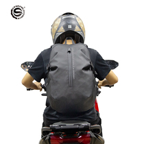 Star Knight riding helmet backpack motorcycle backpack Knight light can put full helmet waterproof night reflection
