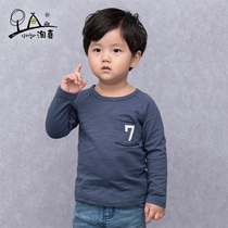 Baby long sleeve shirt men autumn children Base shirt little boy cotton T-shirt spring and autumn thin model 1-3-5 years old Autumn