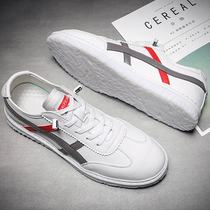 Tide brand Agan shoes mens summer breathable leather new retro Korean trend Joker light casual one pedal