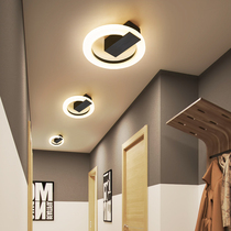 Post-modern light luxury aisle entrance hall light creative led round ceiling light balcony Nordic simple porch light