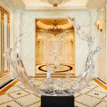 Transparent sculpture feng shui ornaments hotel lobby hall model room living room blessing floor table soft decorations