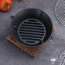utsuwa Cast iron charcoal stove Pig iron carbon oven Cast iron charcoal barbecue stove thickened hot pot stove charcoal stove charcoal grill