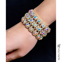 Gorgeous solo show belly dance bracelet Indian dance colorful diamond jewelry new dance jewelry jewelry B78D