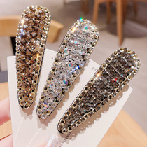 Rhinestone hairclip edge clamp South Korea side bangs hairclip female forehead red hairclip ins explosion head card