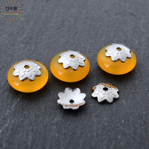 Card Jane stainless steel hollow tray bead barrel bead flower hat accessories DIY crystal bracelet necklace accessories