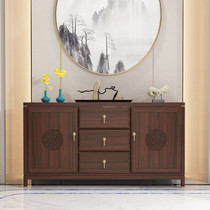 New Chinese solid wood Dining Side Cabinet Living-room Lockers Door room Cabinets Zen-style Antique Wall Side Cabinet Home Dining Room Cabinet