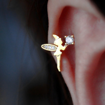 Exquisite elf earrings Korean hipster little Angel ear bone nail design sense small net red earring screw screw