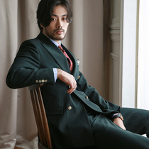 CULTUM Business British style double-breasted mens casual suit suit Slim work casual suit mens single West