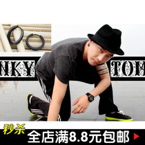 Mens and women mens earrings mens street dance narrow face 2mm spherical earring ear buckle stainless steel earrings