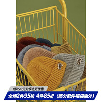 square houlest Joker Casual Knitted Wool Hat Retro College Student Decoration Warm Hat Autumn Winter