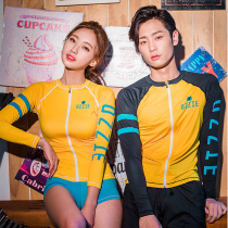 Korea OZZIE diving suit couple suit zipper fashion surf long sleeve free snorkeling JELLYFISH suit cute