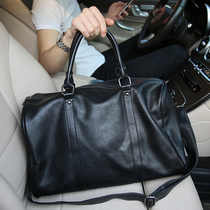 Leather short distance travel bag mens large capacity Hand bag tide luggage bag sports backpack fitness bag leisure satchel bag
