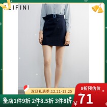 Shifan Li 2021 New High waist slim skirt solid color A- line dress Korean skirt women skirt 3B8243951