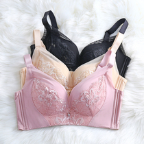 New product no steel ring adjustment type gathering bra side collection bra sexy lace top underwear thick thin four-breasted buckle