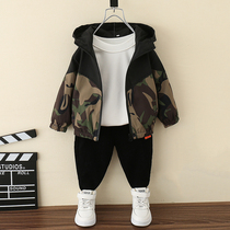 Boys coat spring and autumn 2021 New Handsome foreign childrens clothing autumn childrens jacket boy early autumn jacket