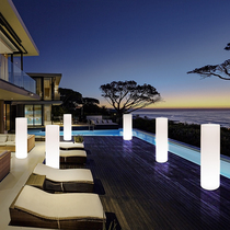 LED luminous lamppost Cylindrical floor lamp Creative hotel restaurant decoration Outdoor corridor aisle Courtyard guide light