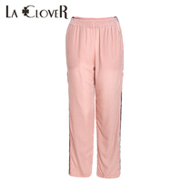 LACLOVER VELVET warm series Lace elastic waist comfortable silky trousers LC82GL1