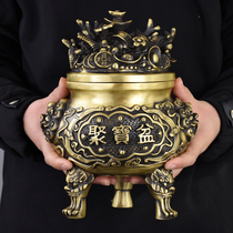 Pure copper cornucopia pendulum Feng Shui Cai Jucai God curse town office living room large new home opening gifts