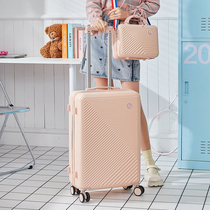 Luggage in red female new pull box travel male 24 inch large capacity password suitcase is strong and durable