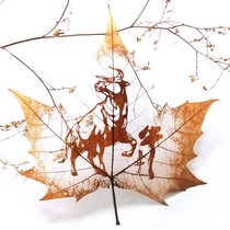 2021 Bullish skyrocketing true leaf specimen decorative painting pendulum pendant Animal series Pastoral style New Year gift ideas