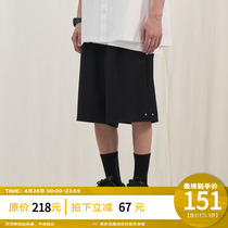 PCLP Black Suit Shorts Summer State Trendy Straight Drum Pants Casual 50% West Pants Man