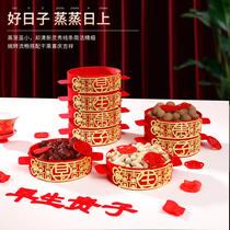 Wedding House Placement Suit Flocking cloth Early birth Guido Press Bed Pendulum with Steamed Cage wedding Wedding Decoration Wedding Supplies Big