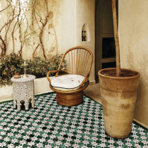 Fish Love Sugar Retro Ink Green Marble Mosaic Tiles Kitchen Guard Wall Brick Balcony Anti-Slip Floor Tile Garden Brick 300