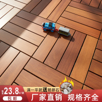 Fujian carpenter anti-corrosion wood floor Outdoor terrace Balcony splicing floor Pineapple grid solid wood floor Outdoor courtyard diy