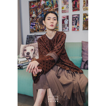 (FASHION WEEK) TUYUE MOON SHOW Wavepoints Weave Flowers Loose FULL PIECE CHINA WINDY LINEN BLOUSE